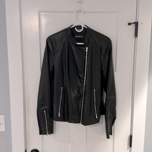 Form fitting leather jacket
